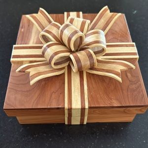 Handmade cedar box decorative